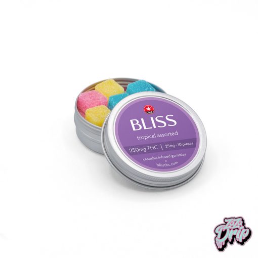 Bliss Edibles Infused TROPICAL ASSORTED Gummies (250mg THC)