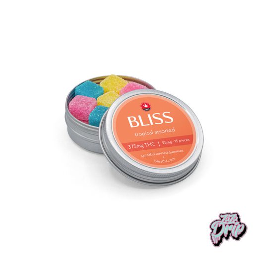 Bliss Edibles Infused TROPICAL ASSORTED Gummies (375mg THC)